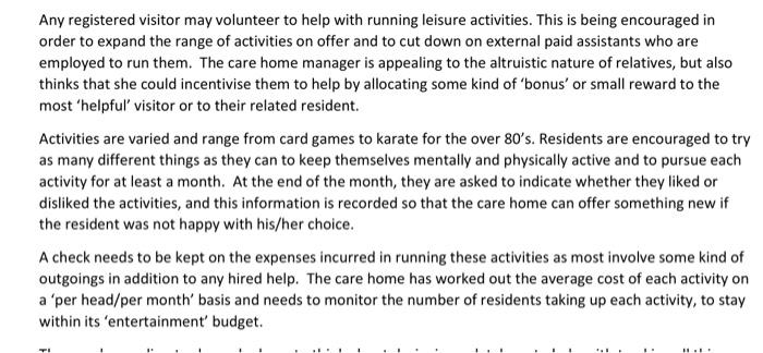 their residents, in order to boost support to their elderly patients and