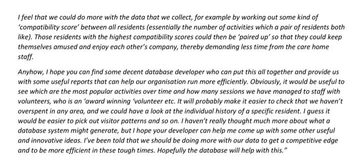 relatives can help with staff shortages by doing some of the work