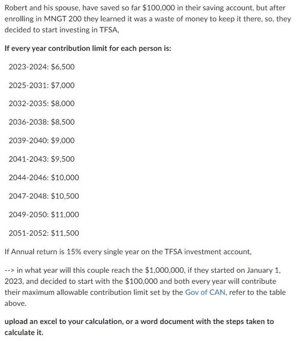  Please answer this correctly :( Thank you! Robert and his spouse,