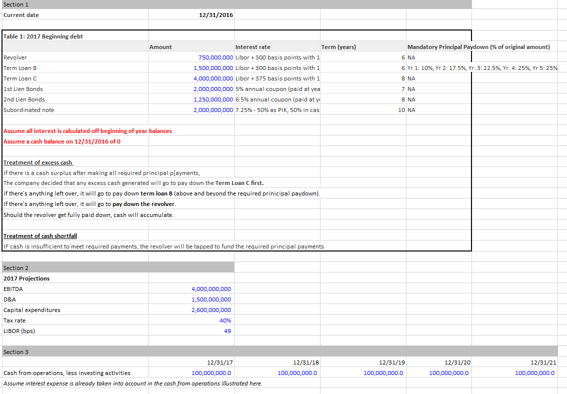 do not need data from Sections 2 and 4 to answer this