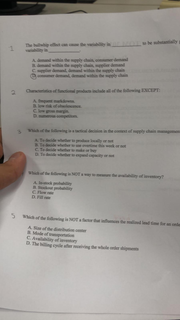  to be substantially The bullwhip effect can cause the variability in