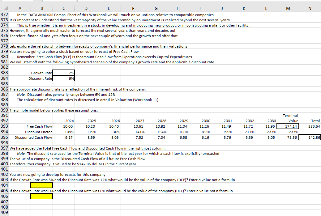  IF POSSIBLE, PLEASE ANSWER THE TWO QUESTIONS IN THE YELLOW BOXES