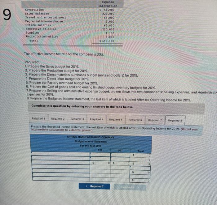 9,000 160 200 Cost per pound Estimated beginning inventory in pounds Desired