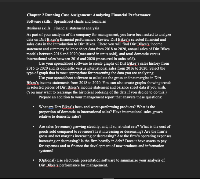 I need help answering the questions for this Chapter 2 assignment that