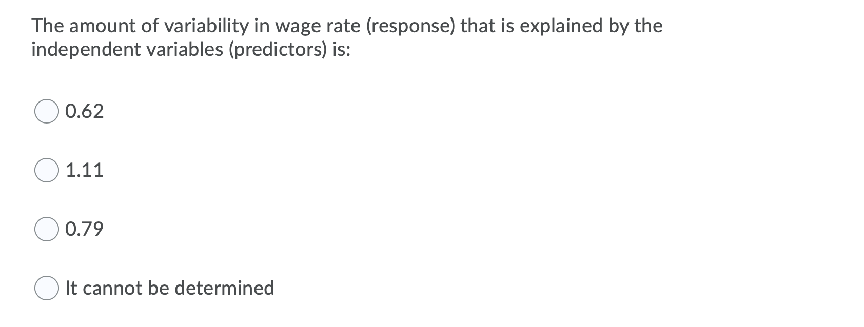 tears stopped running: REGRESSION MODEL STATISTICS R Square 0.786 Standard Error 1.105