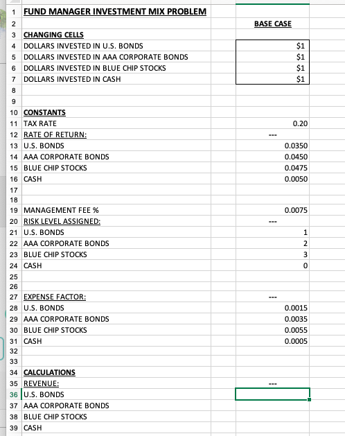 please help with this excel solver assignment. I'm not sure what formulas