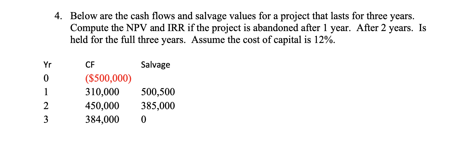 Please Explain and Show Work In Excel. Below are the cash flows