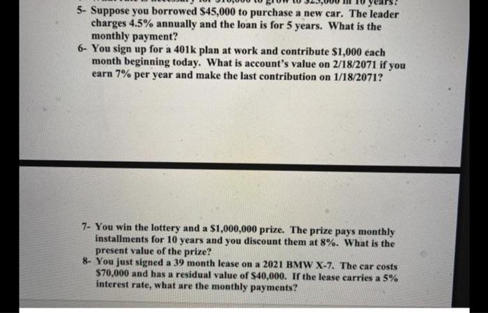  please show all work through excel spaced out for 5-8 5-