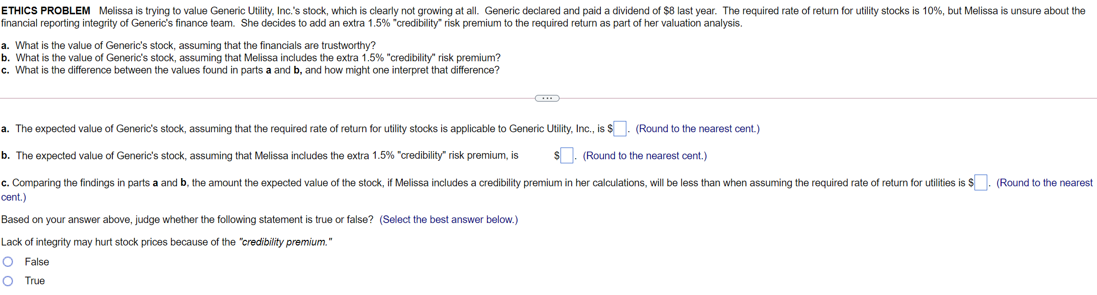 This should be all the information needed to answer the questions.