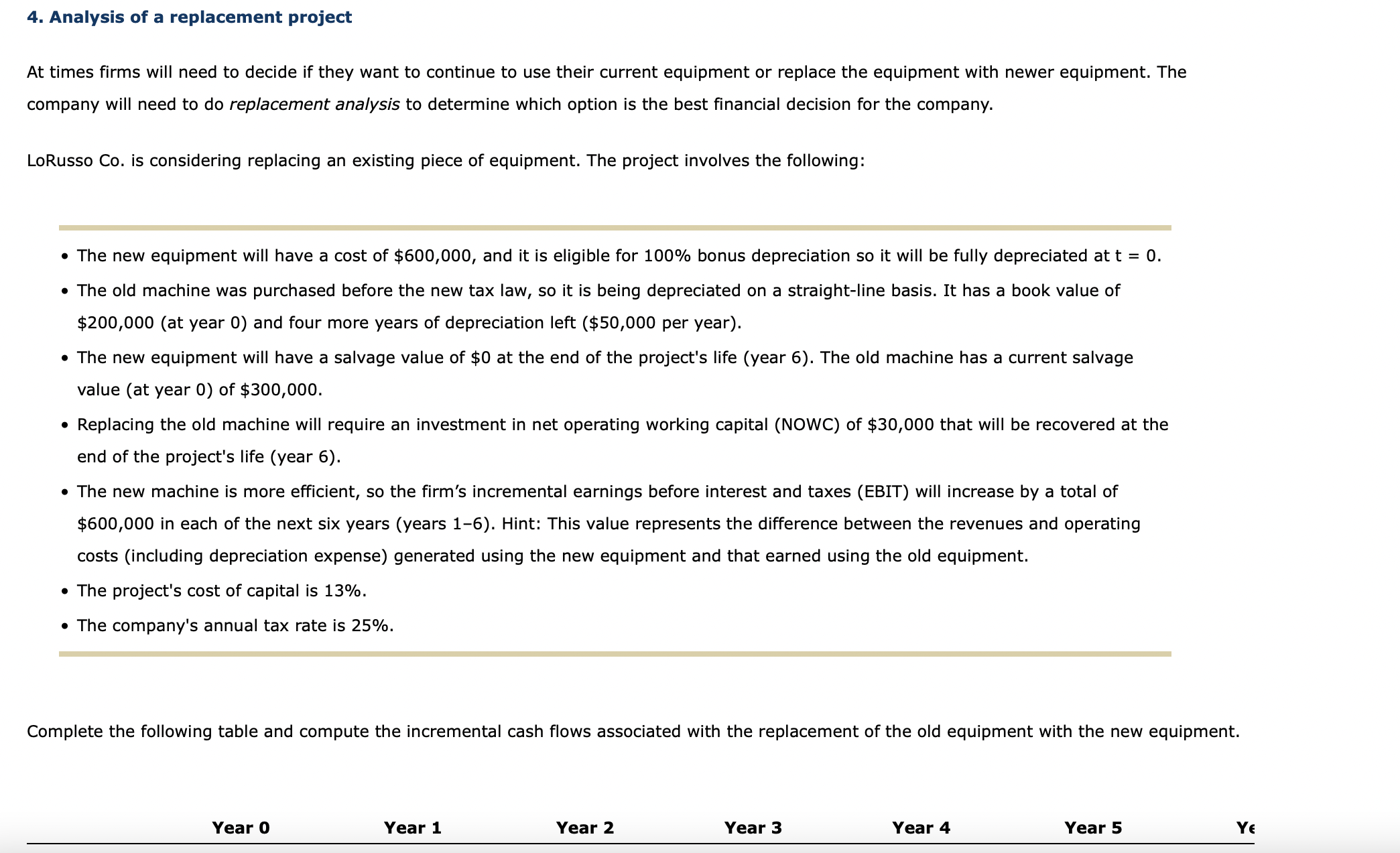 Please also answer the year 6 blanks where it is cut off.