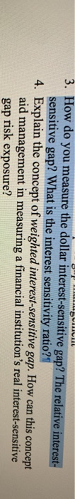  3. How do you measure the dollar interest-sensitive gap? The relative