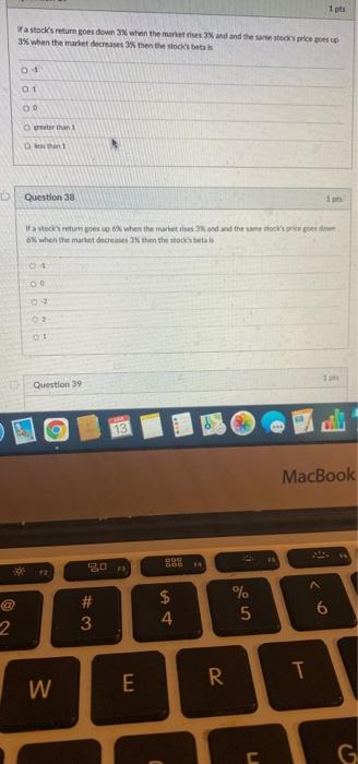  ta a stock's return goes down when the markets and and