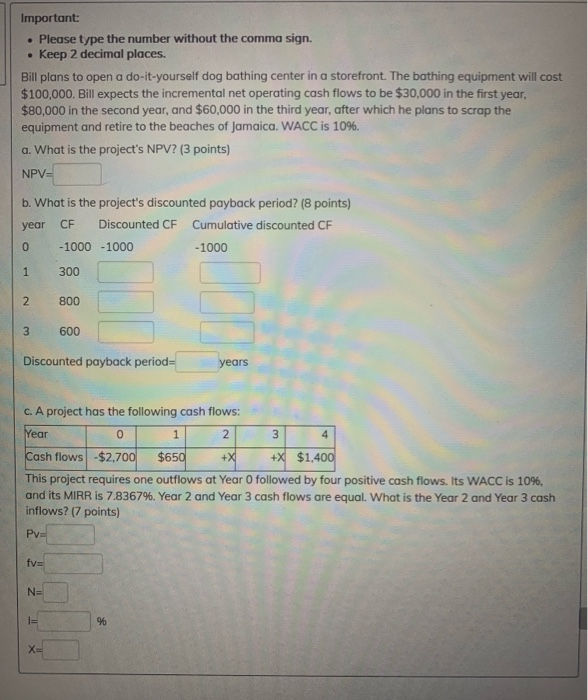  Important: . Please type the number without the comma sign. Keep