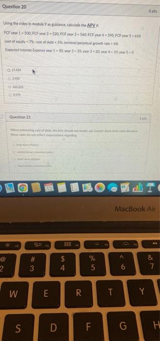  Question 20 6 pts Using the video in module 9 aspaldance