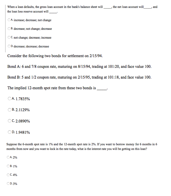 the net loan account will and When a loan defaults, the