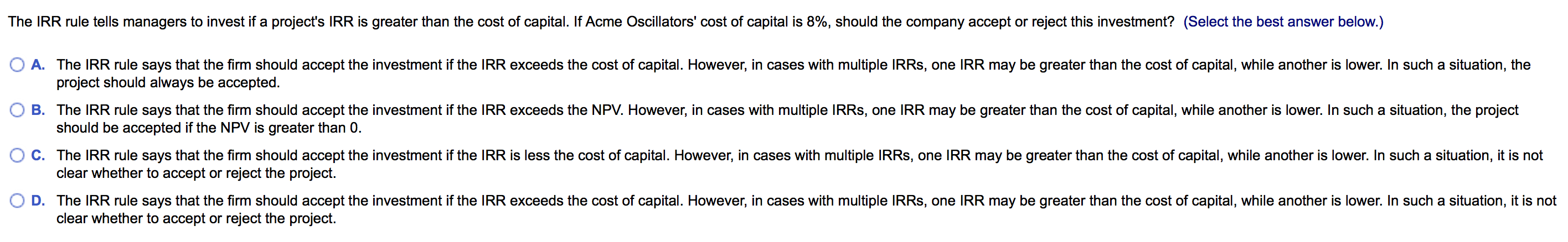 1 2 3 4 Cash Flow $101 - 459 790 -602.6 171.3
