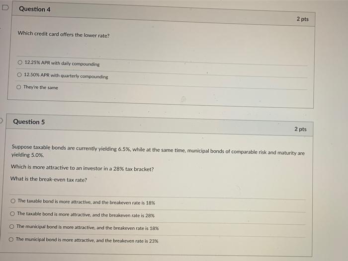 PLEASE HELP ASAP! Appreciate it. D Question 4 2 pts Which credit