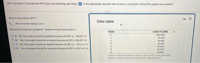 can u please answer asap ! Thank you so much (NPV calculation