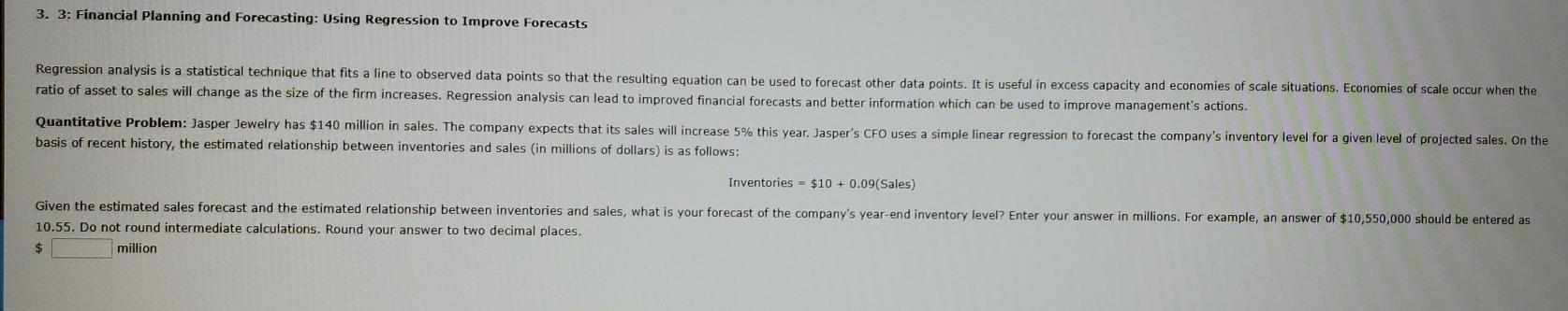 3. 3: Financial Planning and Forecasting: Using Regression to Improve Forecasts