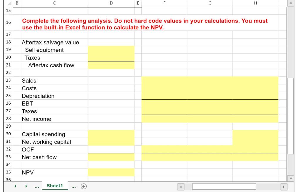 H 3 Quad Enterprises is considering a new three-year expansion project that