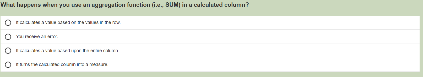 What happens when you use an aggregation function (i.e., SUM) in