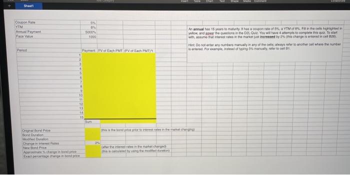 5600 1000 An annual has 15 years to maturity. It has a