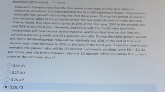 I need help with this question in 10 min please Question 1044