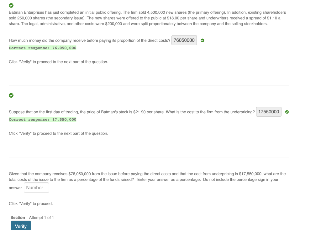 need answer for #3 Batman Enterprises has just completed an initial public