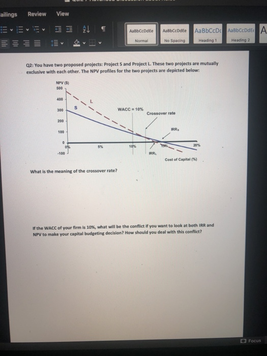 Heading 2 Potential Problems with IRR Q1: What is normal cash flows