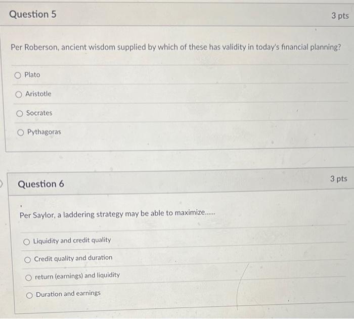 Please answer all 4 and I will thumbs up!!! Per Roberson, ancient