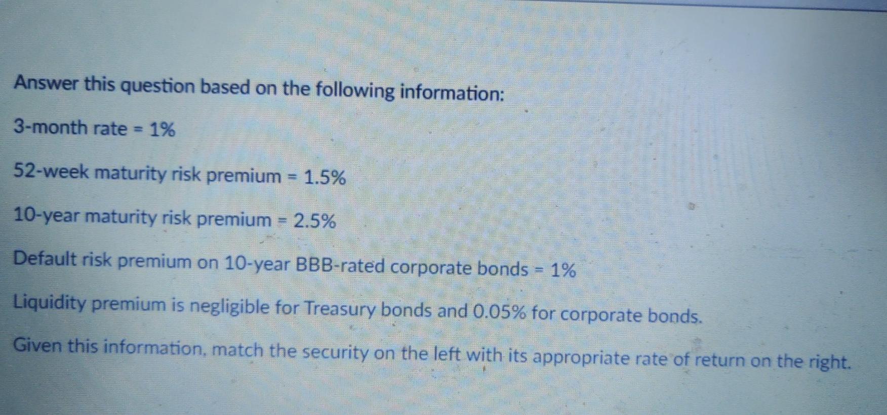  Answer this question based on the following information: 3-month rate =