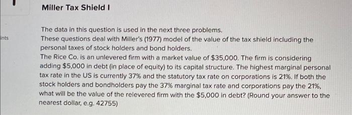  The data in this question is used in the next three