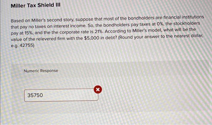 the tax shield including the personal taxes of stock holders and bond