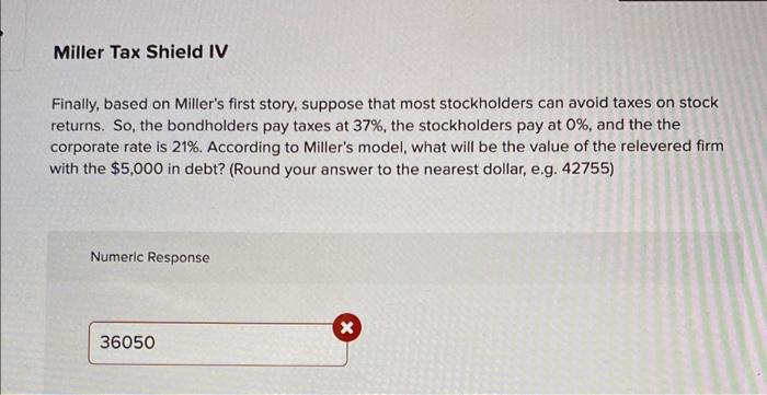 holders. The Rice Co. is an unlevered firm with a market value