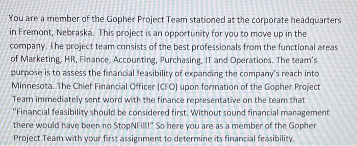 StopNFill's Gopher Project Stop Fill Inc. is an operator of gas stations