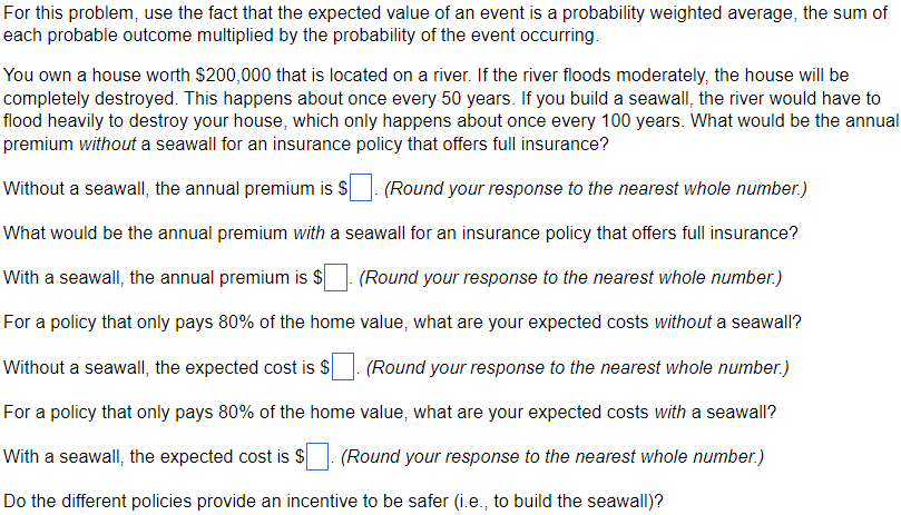 For this problem, use the fact that the expected value of