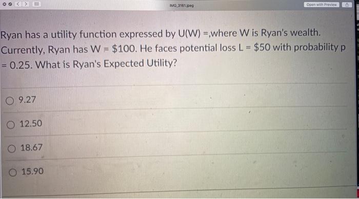  > IMO 3161.jpeg Onun with Preview Ryan has a utility function