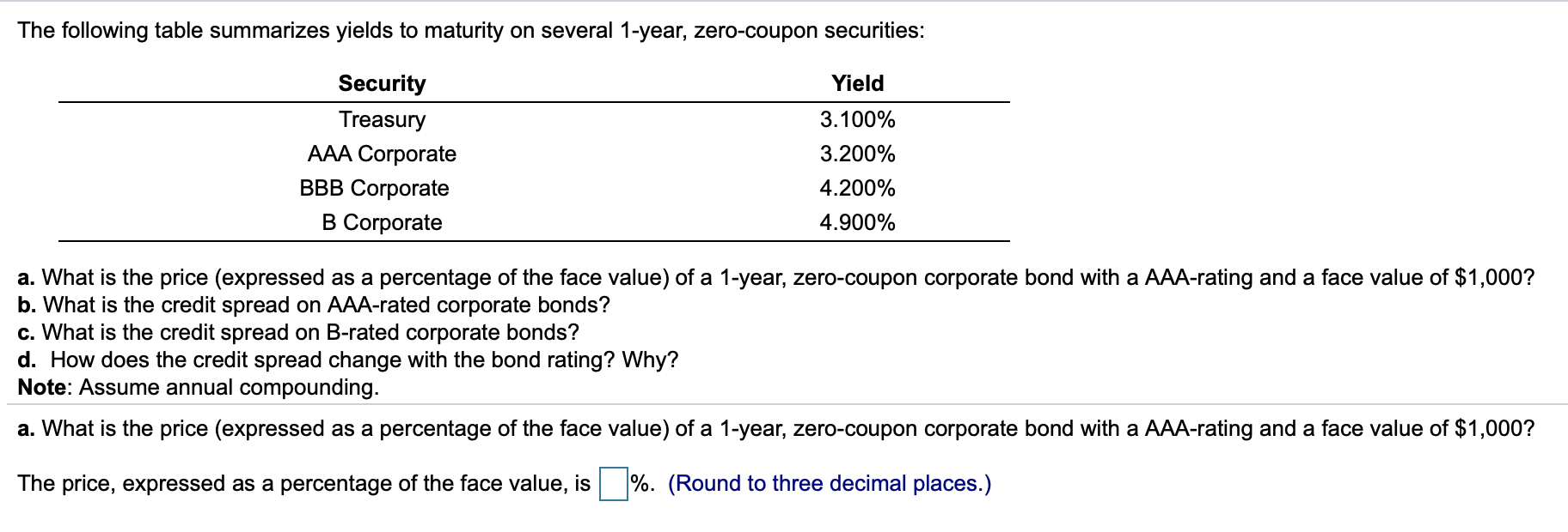 5. Please Help with A, B, C, D The following table summarizes