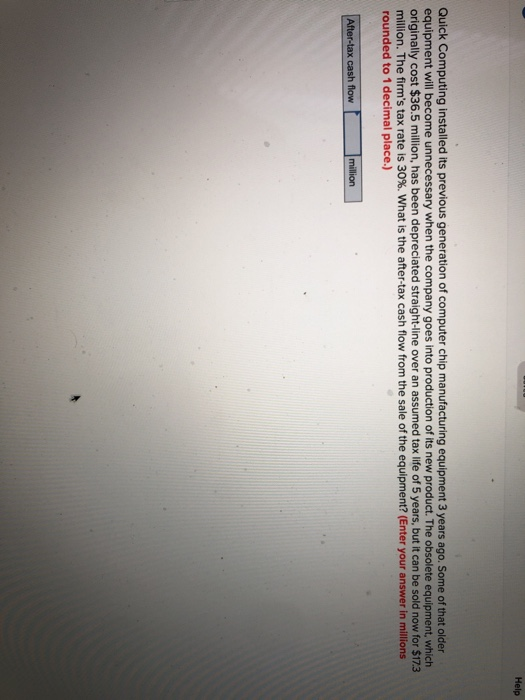  Help Quick Computing installed its previous generation of computer chip manufacturing