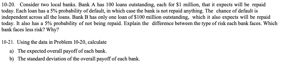  Please only answer 10-21 a and b: 10-20. Consider two local
