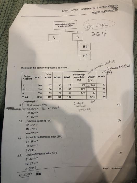  TUTORIAL LETTER 1 (ASSIGNMENT 1) - 2021 FIRST SEMESTER POM301 PROJECT