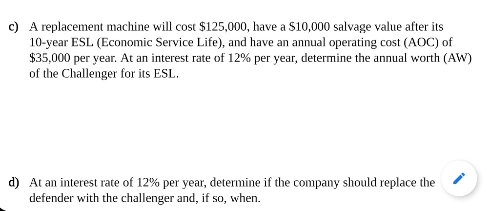 purchased 9 years ago for $45,000 is expected to have the salvage