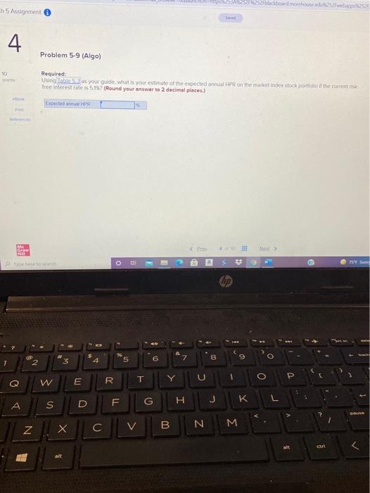  bladboard 5 Assignment 4 Problem 5-9 (Algo) 10 DO Required: Using