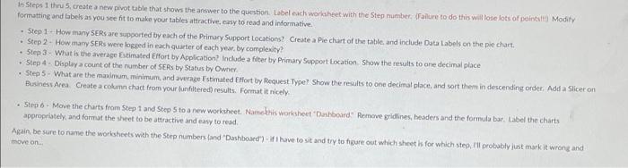 already did step 1 just the rest please In Steps 1 thru