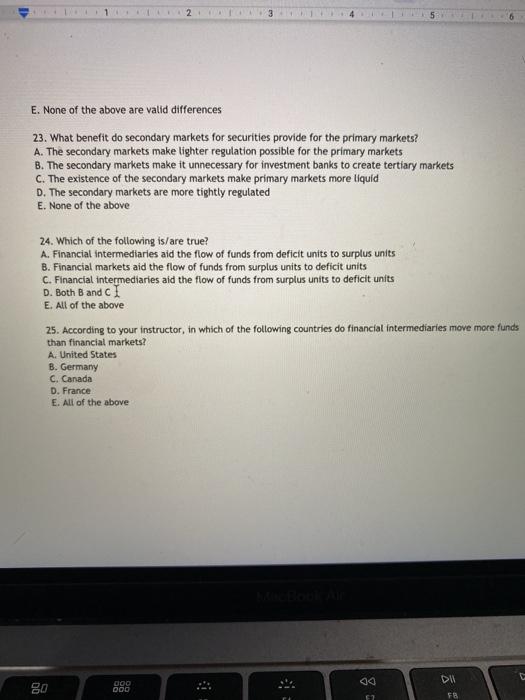  4 E. None of the above are valid differences 23. What