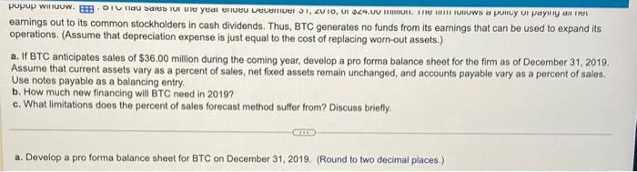 Boyd Trucking Company (BTC) is shown in the popup window: BTC had
