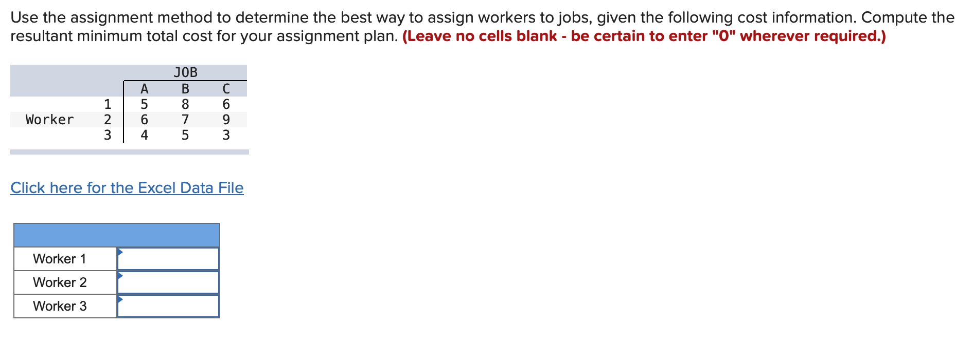 Use the assignment method to determine the best way to assign