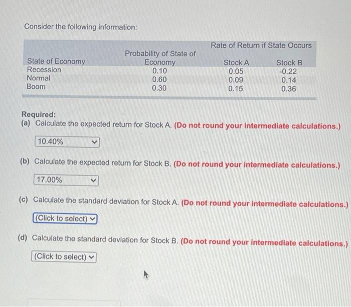  please help me for C and D thank u Consider the