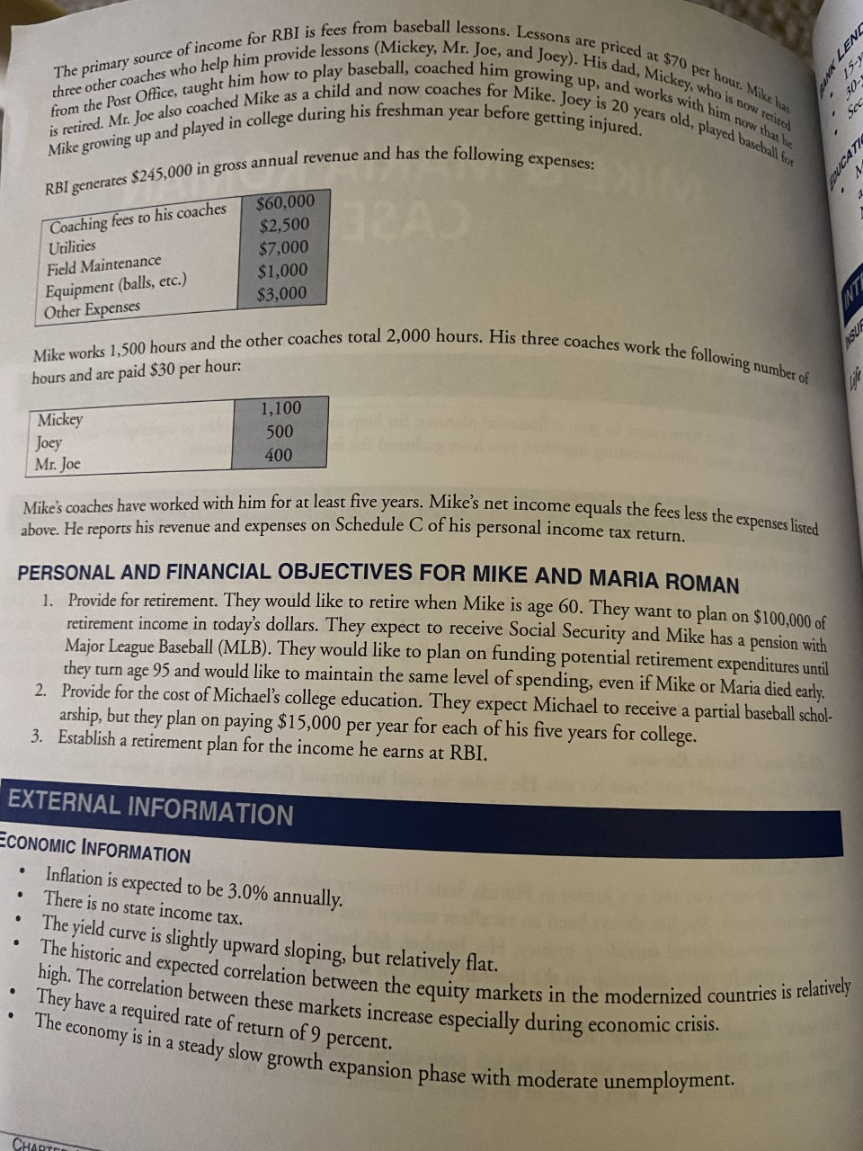 on how much mike needs to save and what you have gathered