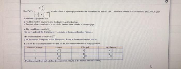  please help o Use PMT to determine the regular payment amount
